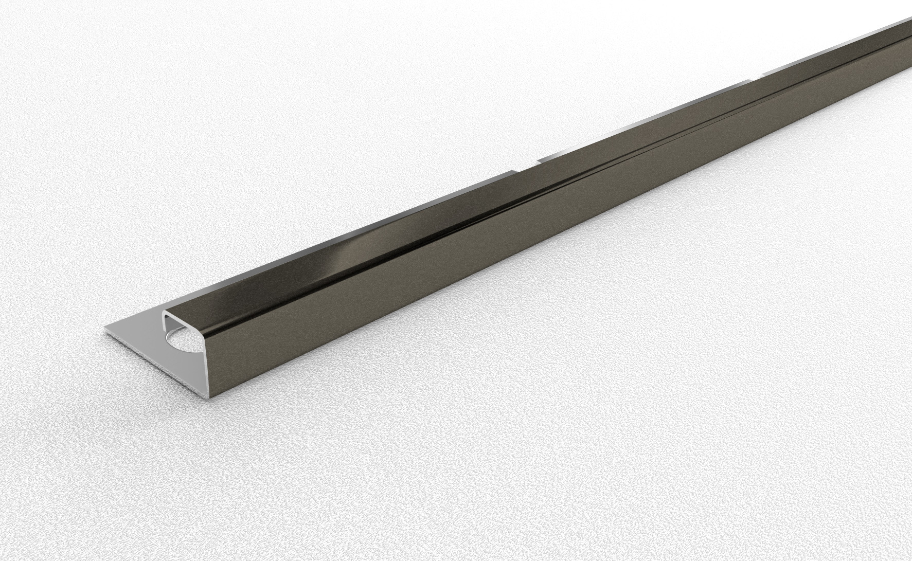 ПК 16-10НСМ(304).2700.010 Профиль для плитки 10 мм, матиров сталь AiSi304, цвет графит,длина 2700 мм