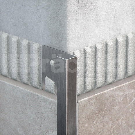 ZKK 12 S 2700 AiSi 304 П-образный профиль для плитки до 12 мм, шлифов сталь AiSi 304, длина 2700 мм