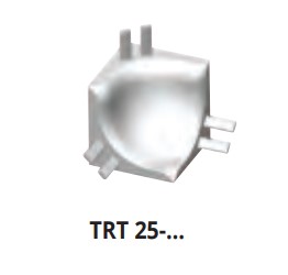 TRT 25-01 3side Трёхсторонний угол для PROBATH FLEX H= 25 мм, ПВХ окрашенный, цвет белый