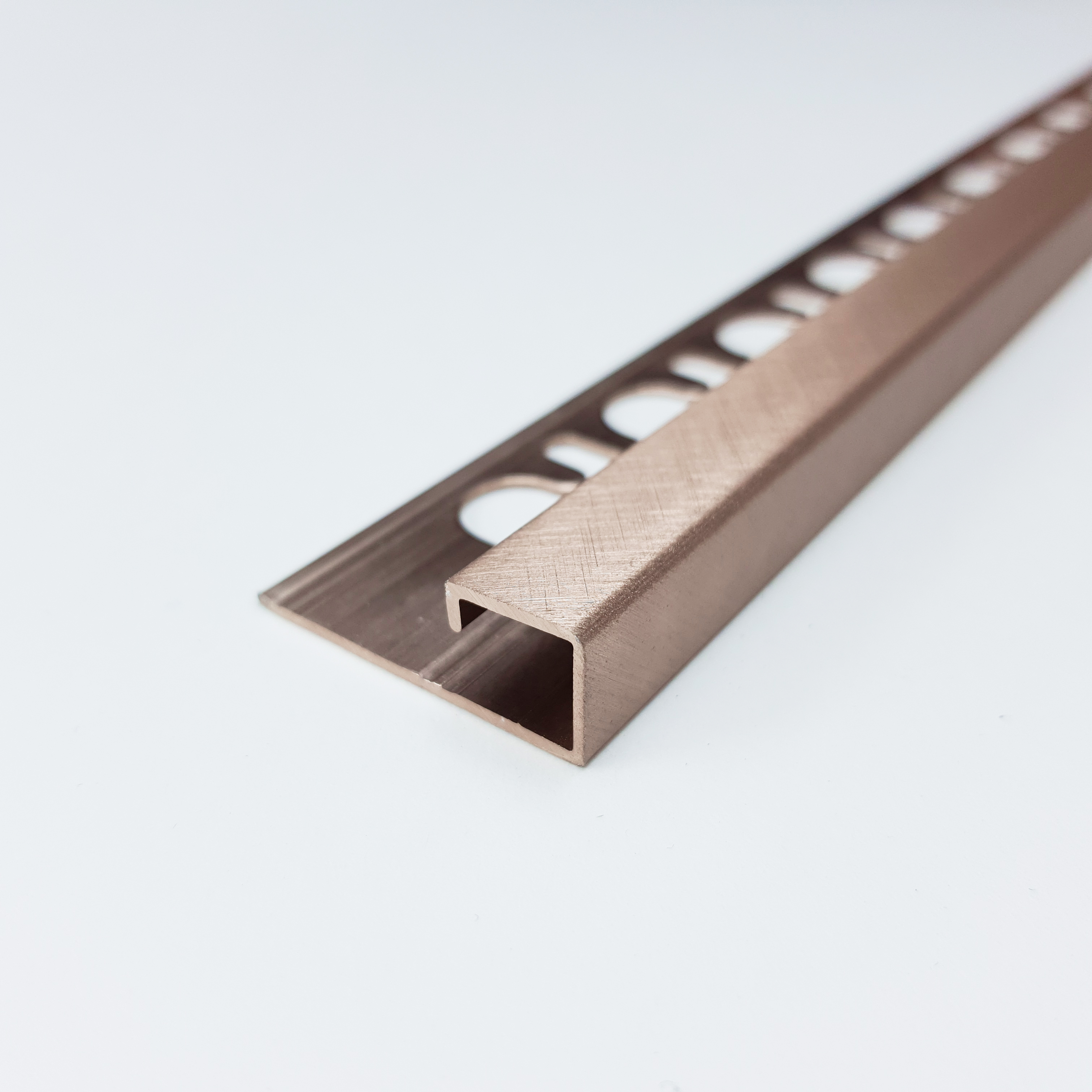 PJQSRX 10 - Профиль PROJOLLY SQUARE H= 10 мм, алюминий крацованный, цвет медь TILTEX, длина 2700 мм