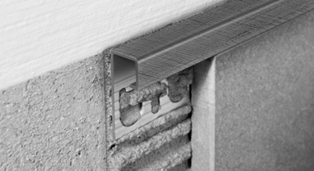 PJQA 10-CR Профиль для облицовок PROJOLLY SQUARE H= 10 мм, алюминий, цвет чёрный креп, длина 2700 мм