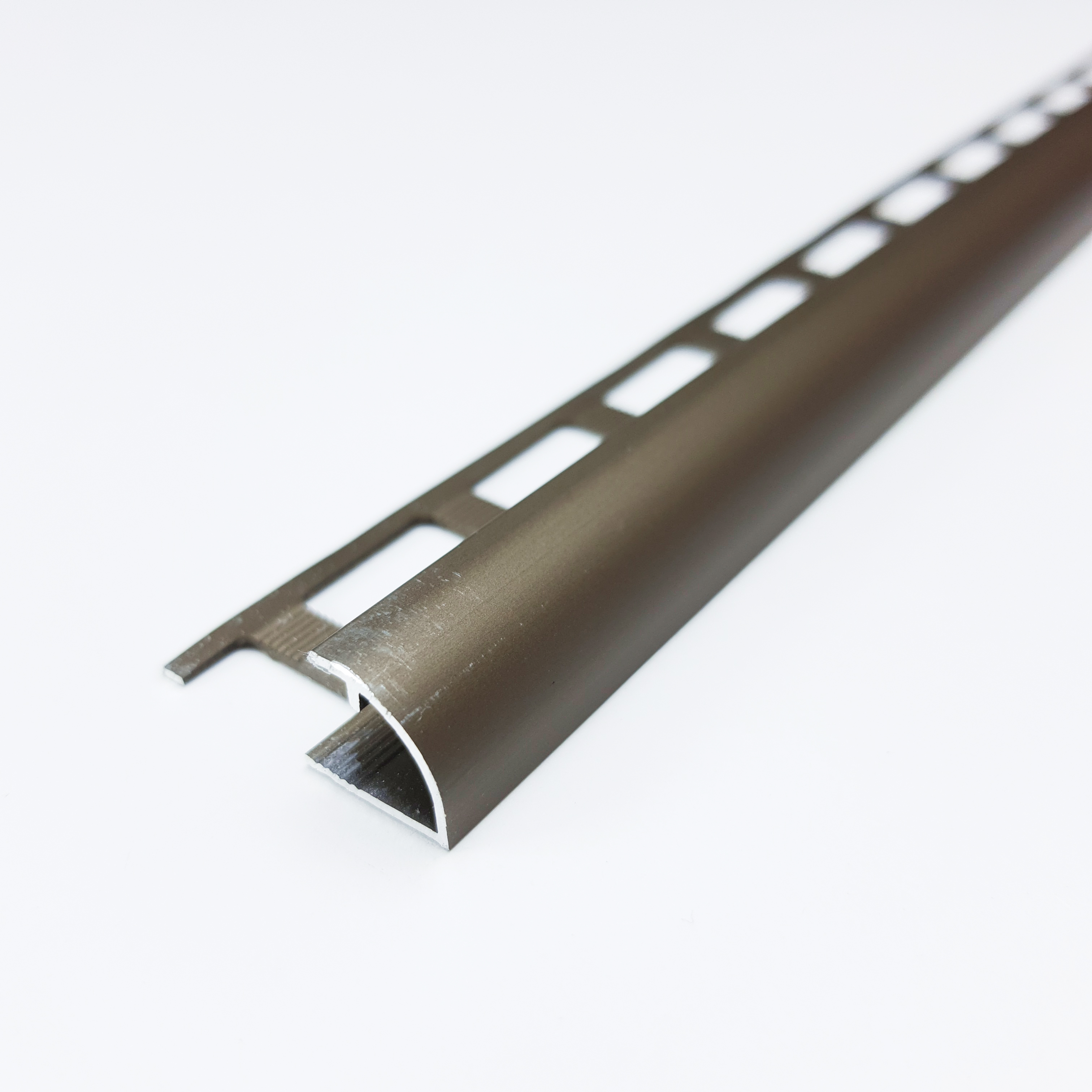 ПК 03-12.2700.04л Профиль 1/4 круга  для плитки до 12,5 мм, алюмин анод, цвет бронза, длина 2700 мм