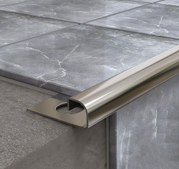 KRF 12 EP 270 AiSi 430 P-образный профиль полукруг H =12 мм, полирован сталь AiSi 430, длина 2700 мм