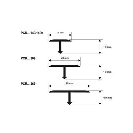 PCROL 149 Т-образный профиль PROCOVER 14 мм, латунь блестящая, цвет золото, длина 2700 мм