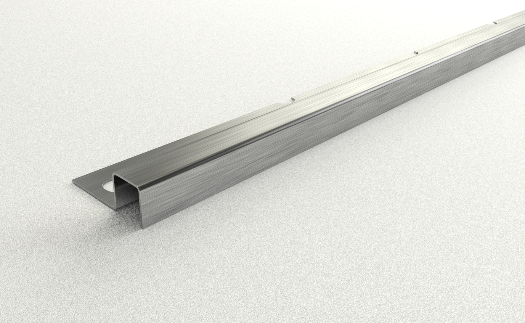 ПК 11-12НС(304).2700.001 П-профиль для плитки до 12,5 мм, шлифованная сталь AiSi 304, длина 2700 мм