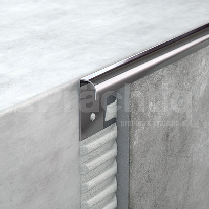 KR 10 EP 270 AiSi 430 П-образный профиль H = 10 мм, полированная сталь AiSi 430, длина 2700 мм