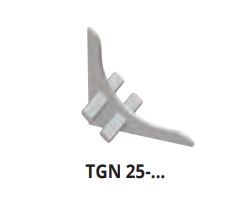 TGN 25-01 - Соединение для профиля PROBATH FLEX, ПВХ окрашенный, цвет белый