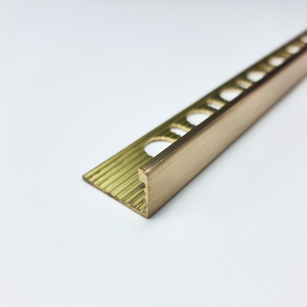 PTOS 10 L-образный профиль PROTERMINAL H= 10 мм, латунь матовая, длина 2700 мм