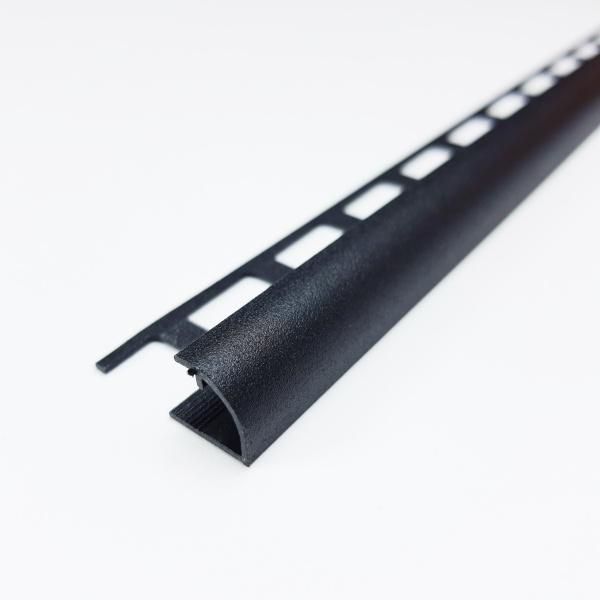 ПК 03-12.2700.15 Профиль 1/4 круга  для плитки до 12,5 мм, алюмин окраш, цвет чёрный, длина 2700 мм