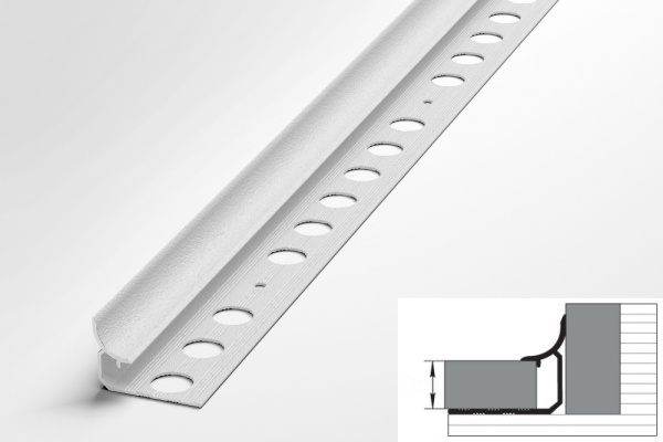 ПК 06.2700.16 Профиль для пликти до 10 мм (внутр угол), алюминий окрашен, цвет белый, длина 2700 мм