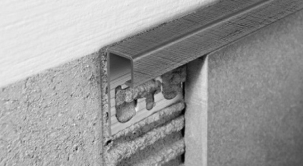 PJQA 10-CR Профиль для облицовок PROJOLLY SQUARE H= 10 мм, алюминий, цвет чёрный креп, длина 2700 мм