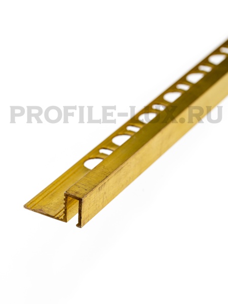 PRFON 125 - Профиль для пола PROFINAL H= 12,5 мм, латунь натуральная, цвет золото, длина 2700 м