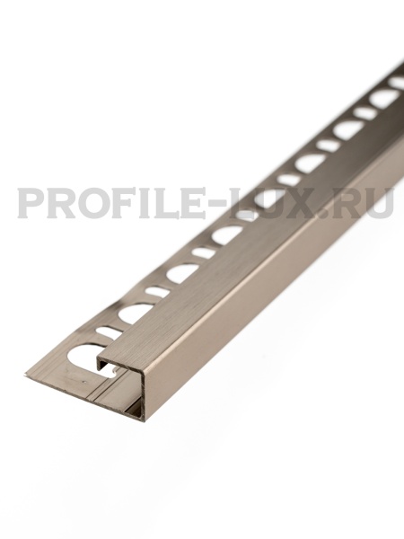 PJQTS 125 Профиль PROJOLLY SQUARE H= 12,5 мм, алюминий крацованный, цвет титан, длина 2700 мм