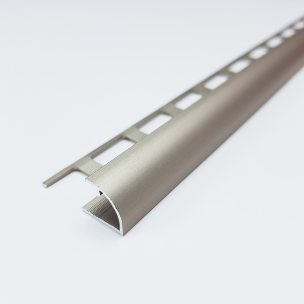 ПК 03-9.2700.042л Профиль 1/4 круга для плитки до 9 мм, алюминий анодир, цвет шампань, длина 2700 мм