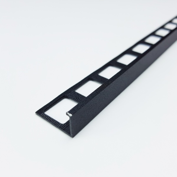 ПК 01.2700.15 L-профиль для плитки до 10 мм, алюминий окрашенный, цвет чёрный, длина 2700 мм