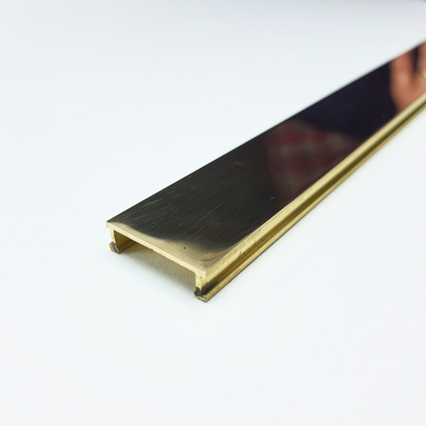 PLTPOL 25 П-образный профиль PROLISTEL P OTT H= 25 мм, латунь блестящая, цвет золото, длина 2700 мм